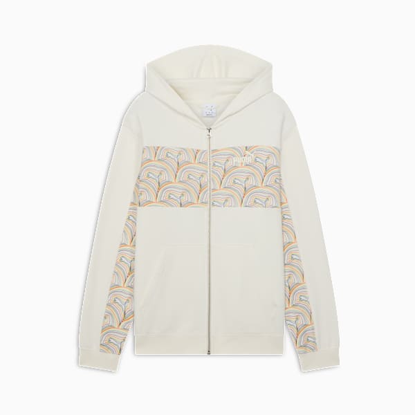 Sudadera con capucha para hombre Essentials Pride Graphic FZ, Warm White-AOP, extralarge