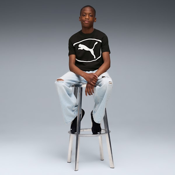 PUMA Sport Graphic Tee Youth, PUMA Black, extralarge-GBR