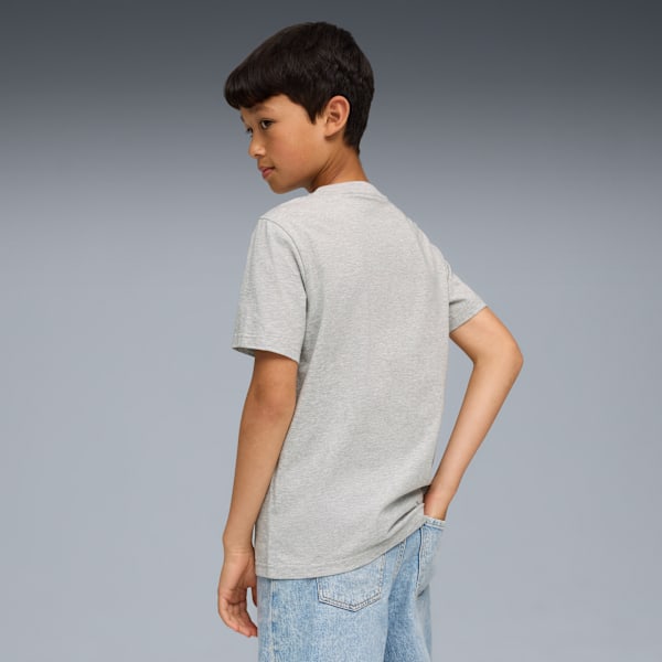 PUMA Sport Graphic Tee Youth, Light Gray Heather, extralarge-GBR