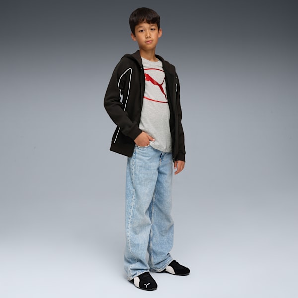 PUMA Sport Graphic Tee Youth, Light Gray Heather, extralarge-GBR