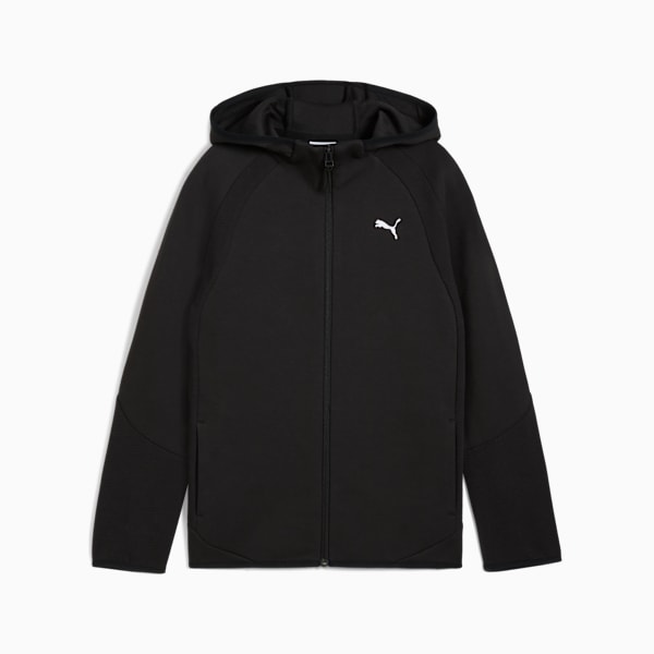 Chandail à capuchon Evostripe à fermeture éclair entière Homme, PUMA Black, extralarge