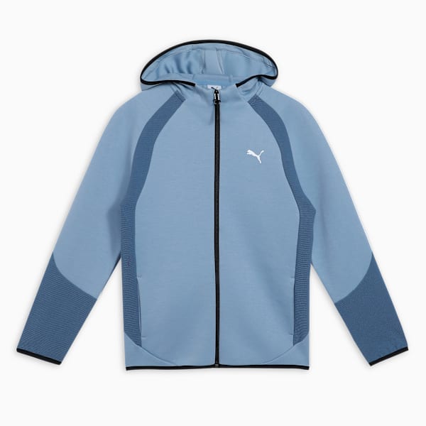 Evostripe Boys' Full-Zip Training Hoodie, Cool Blue, extralarge-IND