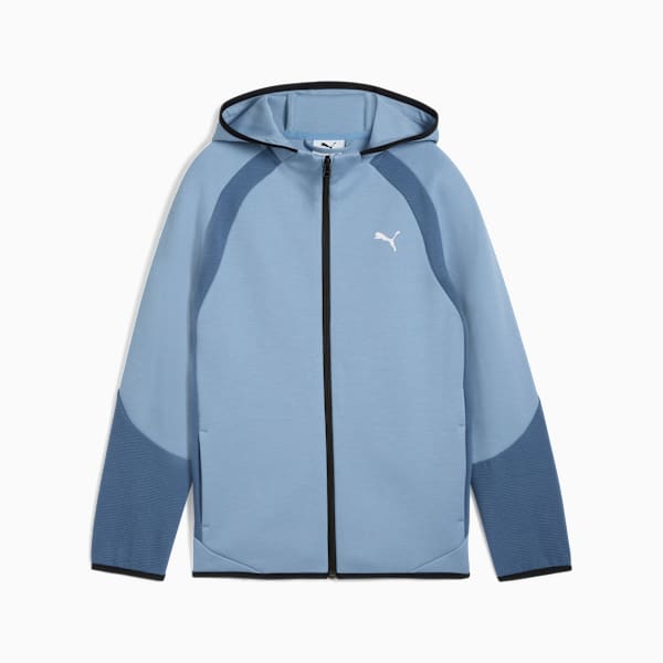 Chandail à capuchon Evostripe à fermeture éclair entière Homme, Cool Blue, extralarge