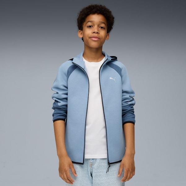 Chandail à capuchon Evostripe à fermeture éclair entière Homme, Cool Blue, extralarge