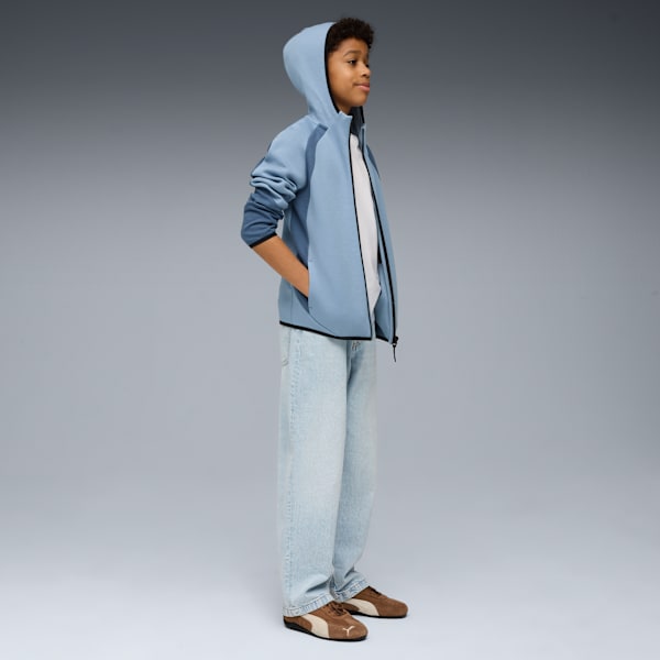 Chandail à capuchon Evostripe à fermeture éclair entière Homme, Cool Blue, extralarge