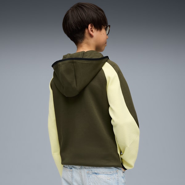 Evostripe Full-Zip Hoodie Youth, Dark Olive, extralarge