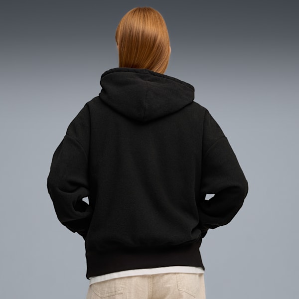 Sudadera con capucha de tejido polar para hombre, PUMA Black, extralarge