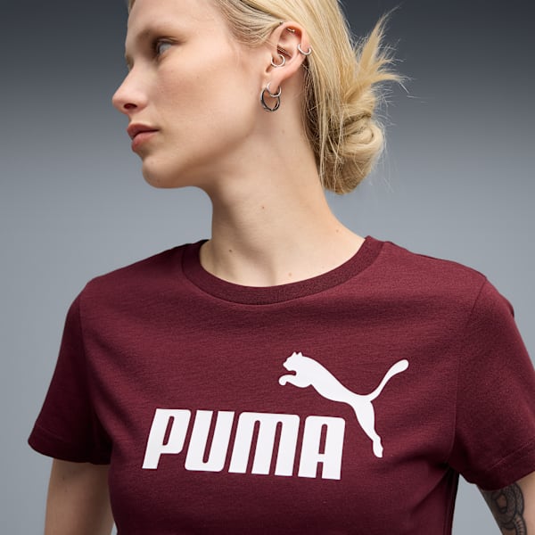 Camiseta ESS Logo No. 1 para mujer, Ruby Shimmer, extralarge