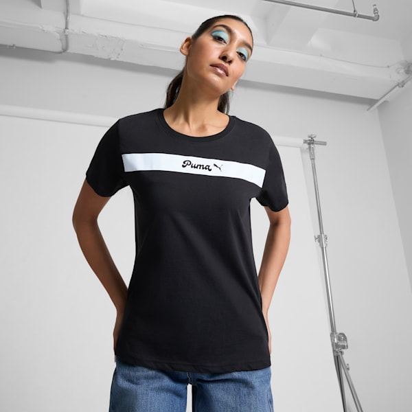 PUMA Upfront Line Women's Tee, PUMA Black, extralarge