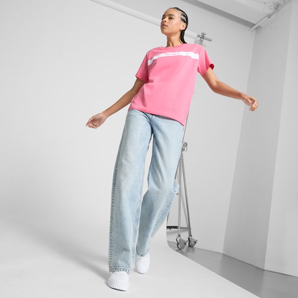 PUMA Upfront Line Women's Tee, Magic Rose, extralarge
