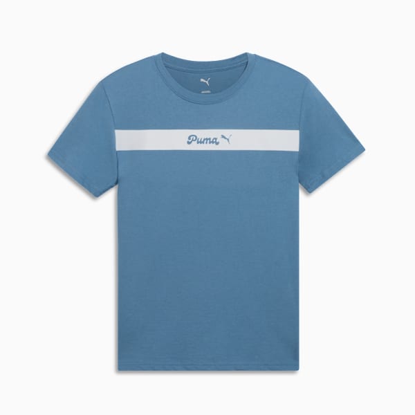 Camiseta PUMA Upfront Line para mujer, Cool Blue, extralarge