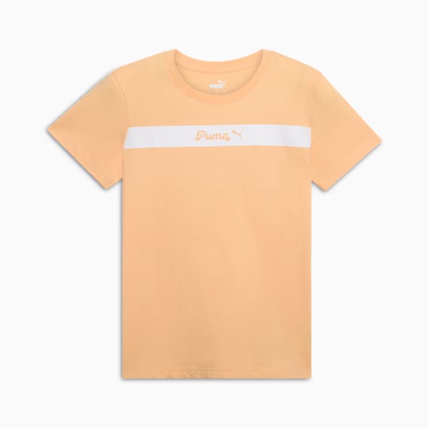 Camiseta PUMA Upfront Line para mujer, Almost Apricot, extralarge