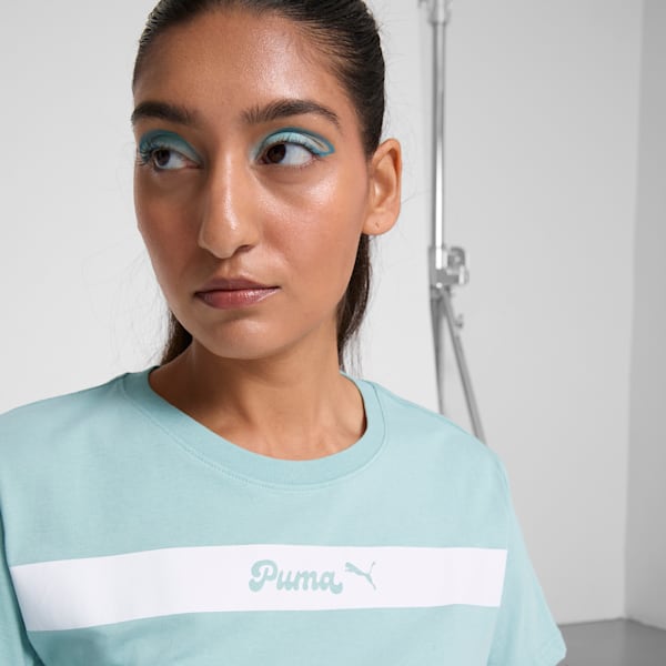 PUMA Upfront Line Women's Tee, Modern Mint, extralarge