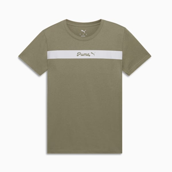 Camiseta PUMA Upfront Line para mujer, Lux Army, extralarge