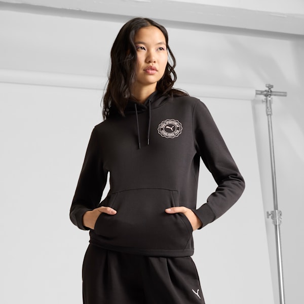 Chandail à capuchon GRAPHICS Emblem Femme, PUMA Black, extralarge