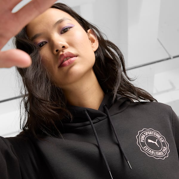 Chandail à capuchon GRAPHICS Emblem Femme, PUMA Black, extralarge