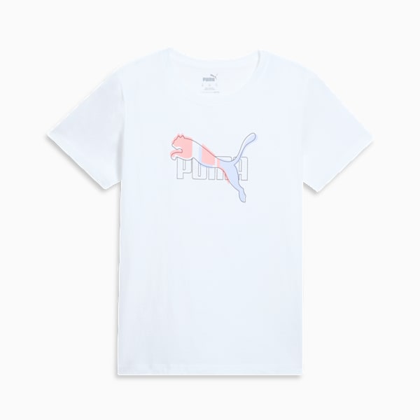 Essentials Logo Lab Women's Tee, PUMA White, extralarge