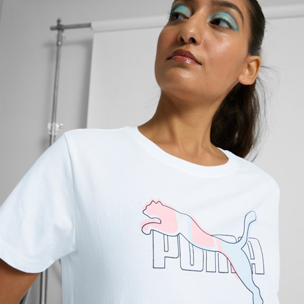 Essentials Logo Lab Women's Tee, PUMA White, extralarge