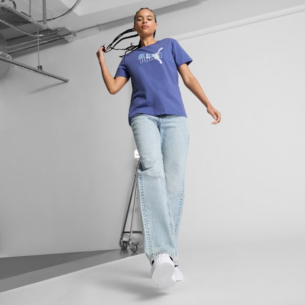 Essentials Logo Lab Women's Tee, Blue Crystal, extralarge