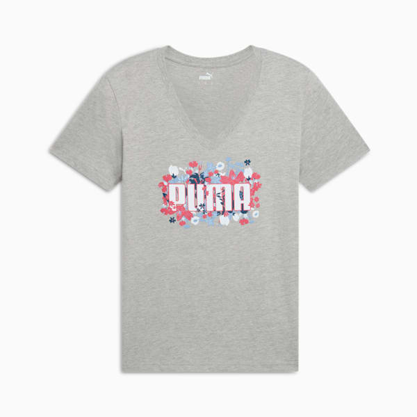 GRAPHICS Floral Women's Tee, Light Gray Heather, extralarge