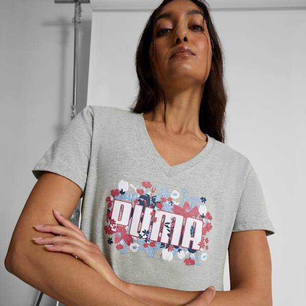 GRAPHICS Floral Women's Tee, Light Gray Heather, extralarge