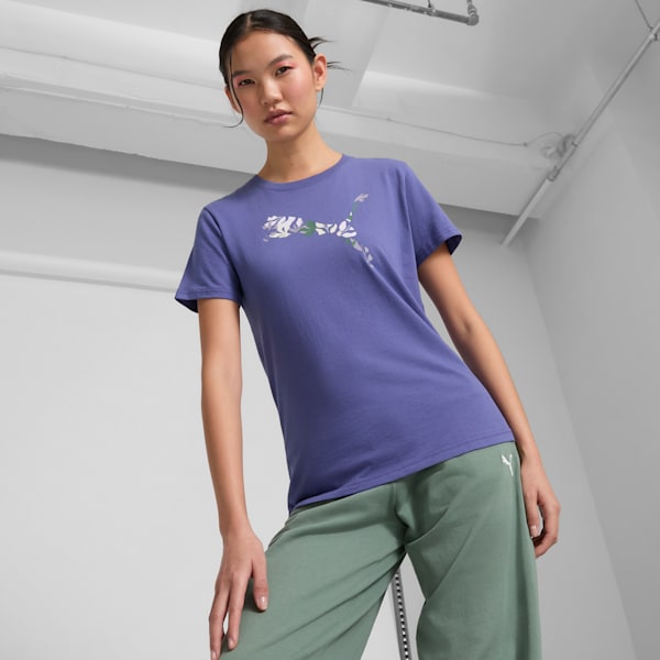 GRAPHICS Floral Women's Tee, Blue Crystal, extralarge