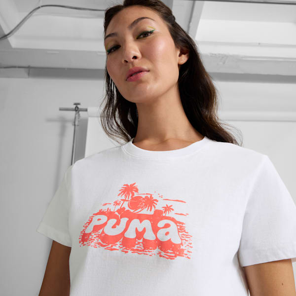 Playera para mujer GRAPHICS Summer, PUMA White, extralarge