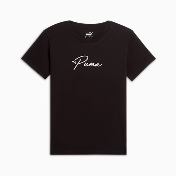 GRAPHICS Script Women's Tee, PUMA Black, extralarge