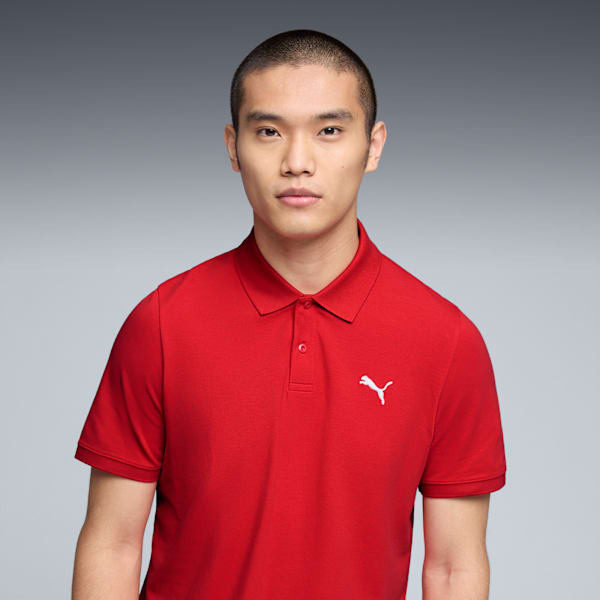 Essentials Small PUMA Logo Pique Polo US Men, For All Time Red, extralarge