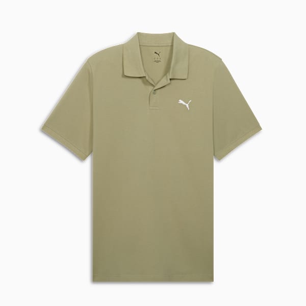 Essentials Small PUMA Logo Pique Polo US Men, Lux Army, extralarge