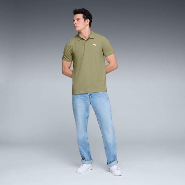 Essentials Small PUMA Logo Pique Polo US Men, Lux Army, extralarge