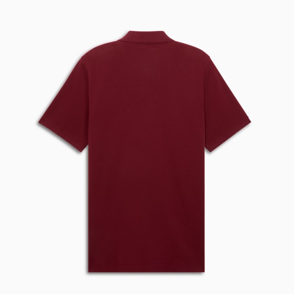 Essentials Small PUMA Logo Pique Polo US Men, Ruby Shimmer, extralarge