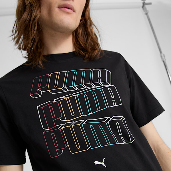 ESS Stacked Logo Men's Tee, PUMA Black, extralarge