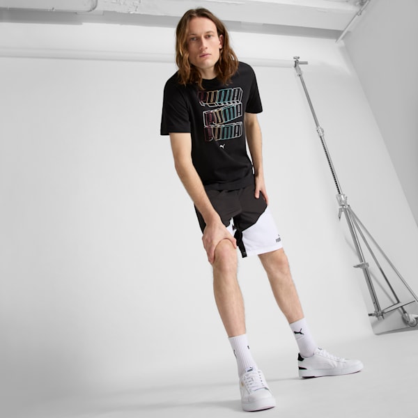 ESS Stacked Logo Men's Tee, PUMA Black, extralarge