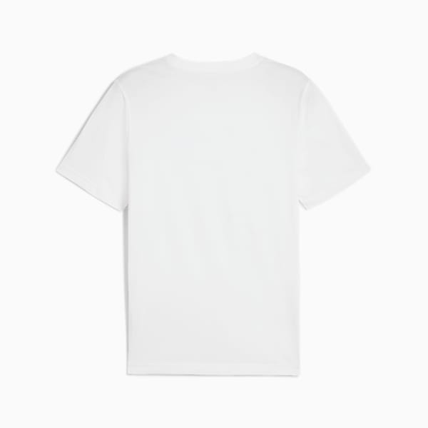 Camiseta con logotipo de ESS apilado para hombre, PUMA White, extralarge