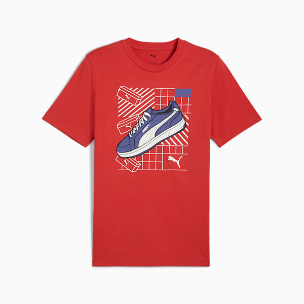 Camiseta GRAPHICS con tenis para hombre, Red Fire, extralarge
