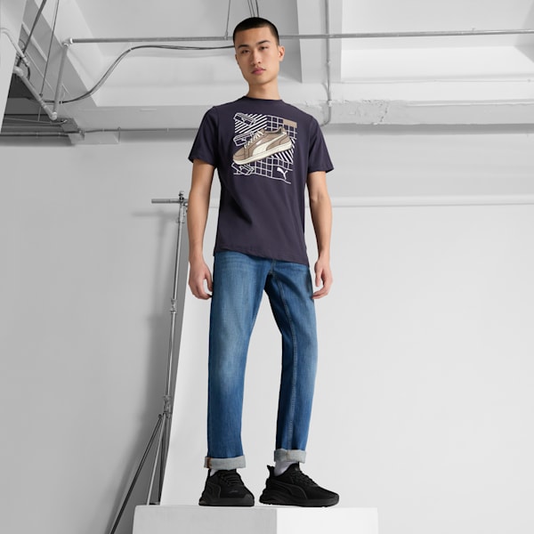 Camiseta GRAPHICS con tenis para hombre, New Navy, extralarge