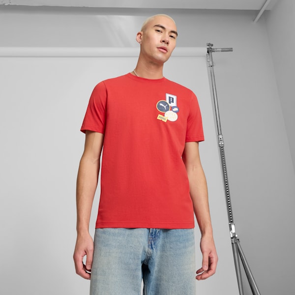 Playera para hombre GRAPHICS Icon US, Red Fire, extralarge