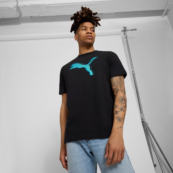 Camiseta GRAPHICS con logotipo de PUMA para hombre, PUMA Black, extralarge