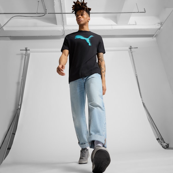 Camiseta GRAPHICS con logotipo de PUMA para hombre, PUMA Black, extralarge