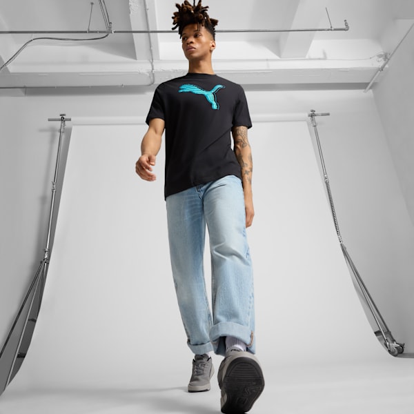 T-shirt graphique avec logo PUMA Homme, PUMA Black, extralarge