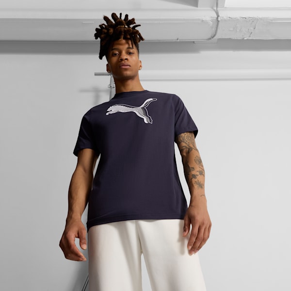 GRAPHICS PUMA Logo Men's Tee, New Navy, extralarge