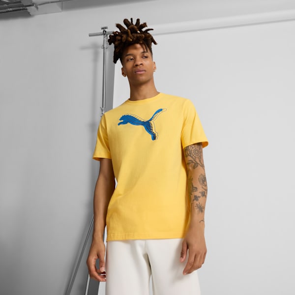 T-shirt graphique avec logo PUMA Homme, Sunny Yellow, extralarge