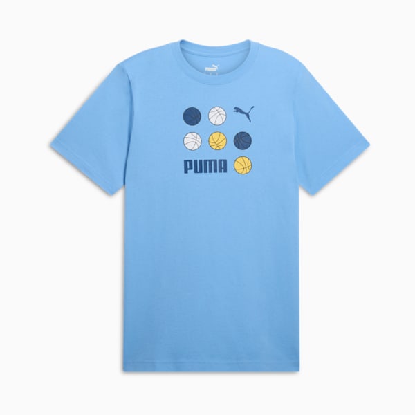 Camiseta GRAPHICS con pelota de basquetbol para hombre, Team Light Blue, extralarge