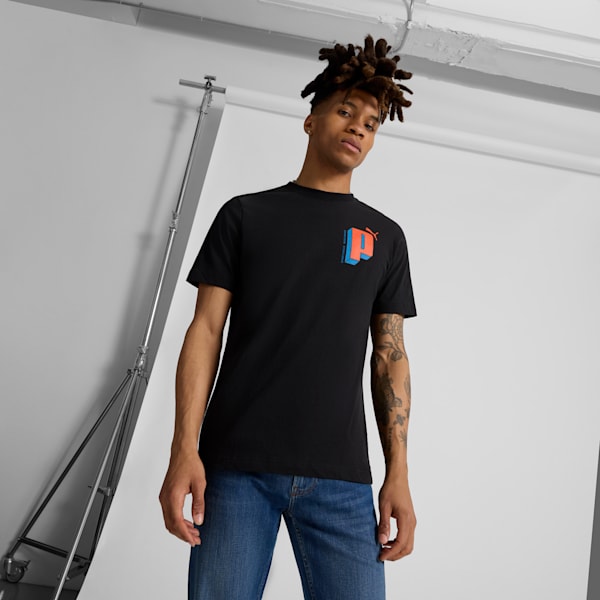 GRAPHICS Letter Men's Tee, PUMA Black, extralarge