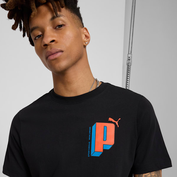 GRAPHICS Letter Men's Tee, PUMA Black, extralarge