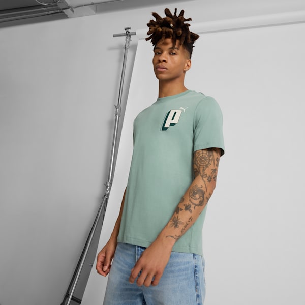 GRAPHICS Letter Men's Tee, Green Moon, extralarge