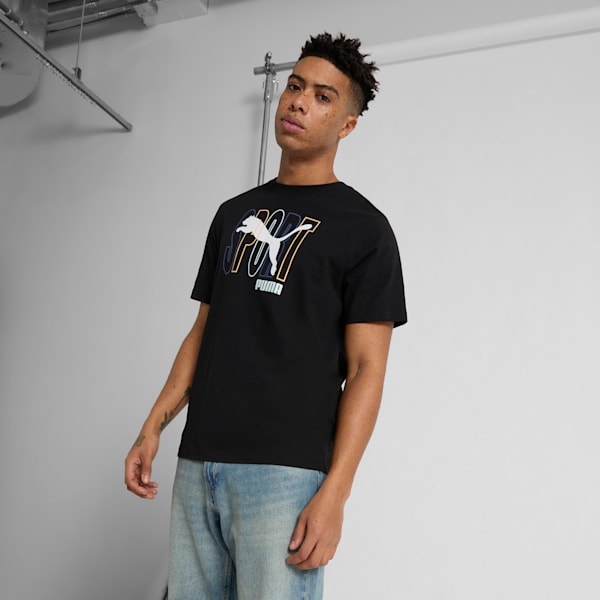 PUMA SPORT Men's Tee, PUMA Black, extralarge