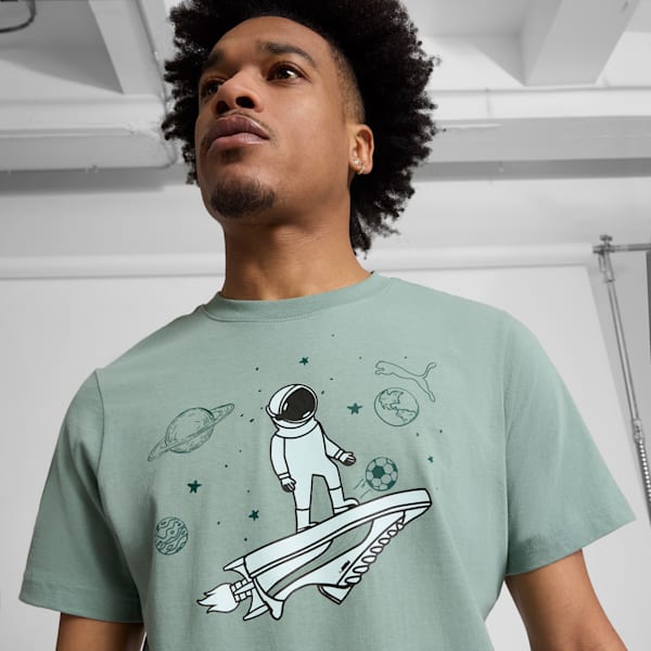 GRAPHICS Space Men's Tee, Green Moon, extralarge