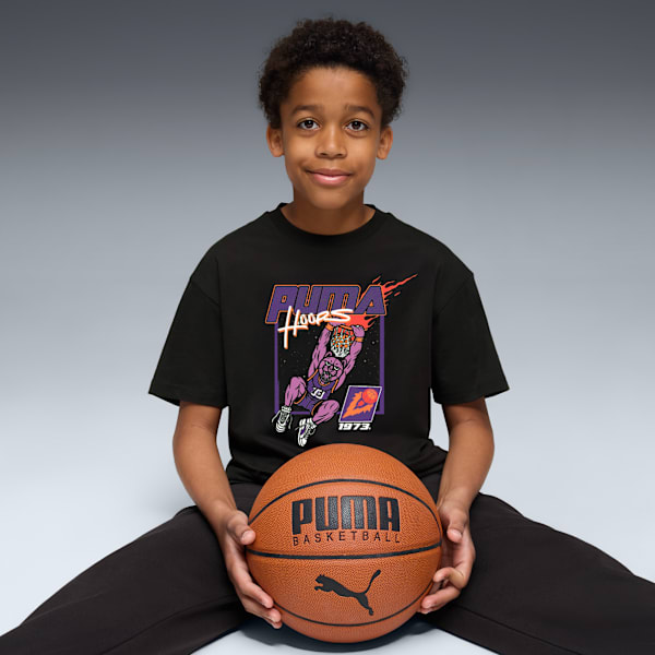 HOOPSTELLATIONS Boys' Relaxed Basketball Tee, PUMA Black, extralarge-IND